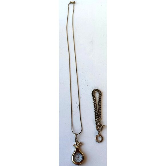 ULTA Beauty Brand Gold Pear Pendant Watch and Bracelet Set (NOT TESTED) - Picture 14 of 16